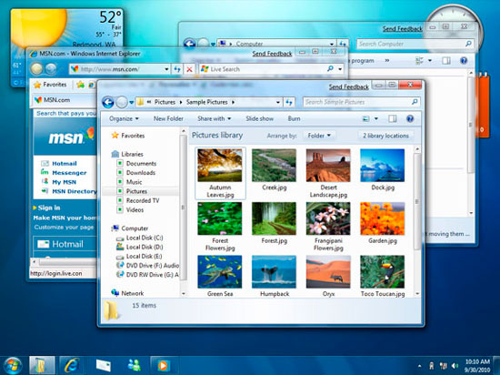 Máy client chạy hệ điều hành Windows 7
